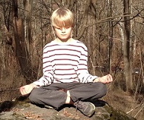 Meditating child