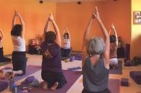 Class in Extended Toe Stretch